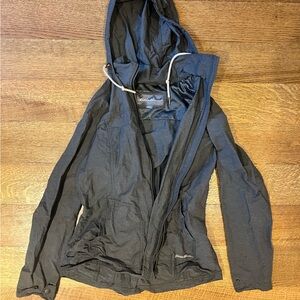 Eddie Bauer Gray Womens Hooded Shell Jacket